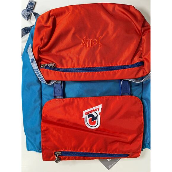 Invicta Jolly III Vintage Icon Backpack Orange/Blue/Denim 206001024 B37 NEW - Picture 2 of 10